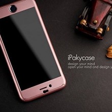 Husa Apple iPhone 6/6S, FullBody iPaky Rose-Gold , acoperire completa 360 grade cu folie de sticla gratis