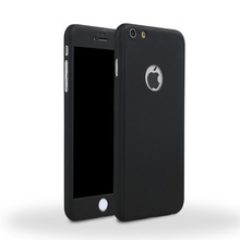 Husa Apple iPhone 6 Plus/6S Plus, FullBody Elegance Luxury Black, acoperire completa 360 grade cu folie de sticla gratis