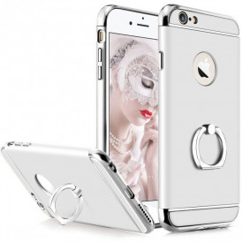 Husa Apple iPhone 8 Plus, Elegance Luxury 3in1 Ring Argintiu