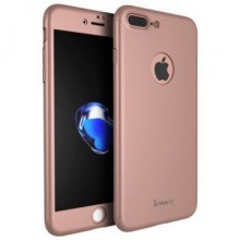 Husa Apple iPhone 8 Plus, FullBody Elegance Luxury iPaky Rose-Gold , acoperire completa 360 grade cu folie de sticla gratis