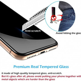 Husa Huawei Mate 20 Magnetica cu spate din sticla securizata si folie privacy pentru ecran, Perfect Fit