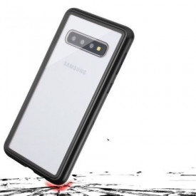 Husa Samsung Galaxy S10 Magnetica 360 grade Black, Perfect Fit cu spate de sticla securizata premium + folie de protectie gratis