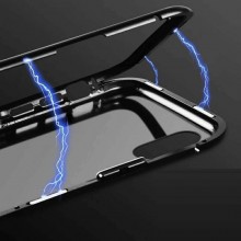 Husa Samsung Galaxy S8 Magnetica 360 grade Black, Perfect Fit cu spate de sticla securizata premium + folie de protectie gratis