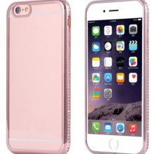 Husa Samsung Galaxy S8 Plus, Elegance Luxury electroplacata cu diamante Rose-Gold