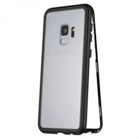 Husa Samsung Galaxy S9 Magnetica 360 grade Black, Perfect Fit cu spate de sticla securizata premium + folie de protectie gratis