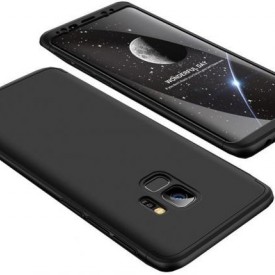 Husa Samsung Galaxy S9 Plus, FullBody Elegance Luxury Negru, acoperire completa 360 grade cu folie de protectie gratis