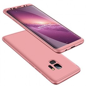 Husa Samsung Galaxy S9 Plus, FullBody Elegance Luxury Rose-Gold, acoperire completa 360 grade cu folie de protectie gratis