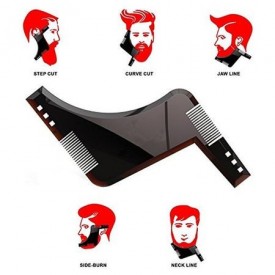 Pieptene Contur Barba & Mustata MyStyle PRO / Sablon pentru Barba & Mustata ca la Salon Negru