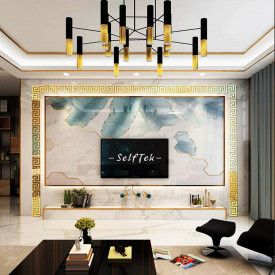 Set Oglinzi Design Versace - Oglinzi Decorative Acrilice Gold Plated - Luxury Home 24 bucati/set