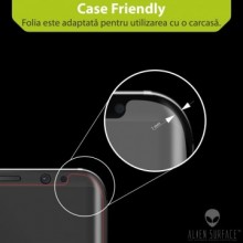 FOLIE ALIEN SURFACE HD, iPhone X, PROTECTIE ECRAN + ALIEN FIBER CADOU
