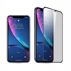 Folie de sticla 5D Apple iPhone XR, margini colorate Negru