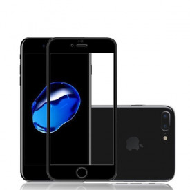 Folie de sticla Apple iPhone 7 Plus, Elegance Luxury margini colorate Black