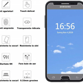Folie de sticla case friendly Samsung Galaxy J7 2017, Elegance Luxury transparenta