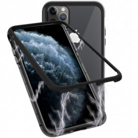 Husa Apple iPhone 11 PRO Negru, Perfect Fit cu spate de sticla securizata premium + folie de sticla gratis !