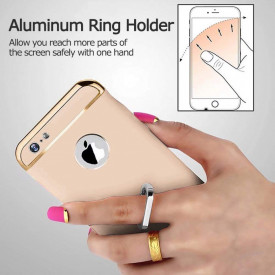 Husa Apple iPhone 7, Elegance Luxury 3in1 Ring Gold