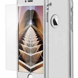 Husa Apple iPhone 8, FullBody Elegance Luxury Silver