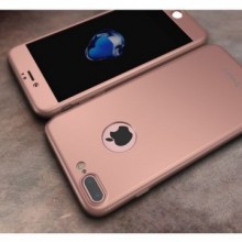Husa Apple iPhone 8 Plus, FullBody Elegance Luxury iPaky Rose-Gold , acoperire completa 360 grade cu folie de sticla gratis