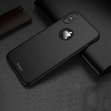 Husa Apple iPhone X, FullBody Elegance Luxury iPaky Black , acoperire completa 360 grade cu folie de sticla gratis