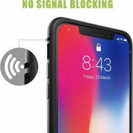 Husa Apple iPhone XS, Magnetica 360 grade Negru , Perfect FIt cu spate de sticla securizata premium + folie de sticla pentru ecran gratis