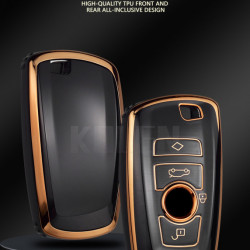 Husa de protectie premium pentru cheie auto, Elegance Luxury Cover Key, compatibila cu BMW X1, X3, X4, I3, M3, M4, M5, M6, Seria 3, 5, 6, 7