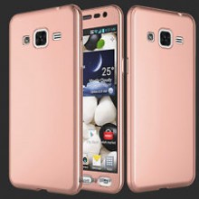 Husa FullBody Elegance Luxury Rose-Gold pentru Samsung Galaxy J3 2016 acoperire 360 grade cu folie de protectie GRATIS !