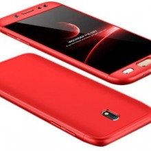 Husa Samsung Galaxy J5 2017, FullBody Elegance Luxury Red, acoperire completa 360 grade cu folie de sticla gratis