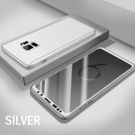 Husa Samsung Galaxy S9, FullBody Elegance Luxury Argintiu, acoperire completa 360 grade cu folie de protectie gratis