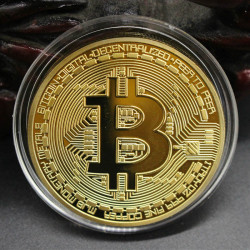 Moneda Bitcoin de Colectie & Suvenir - Criptomoneda Aurie