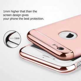 Pachet husa Elegance Luxury 3in1 Ring Rose-Gold pentru Apple iPhone 6 / Apple iPhone 6S cu folie de sticla gratis