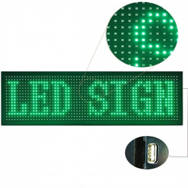 Panou Led de Exterior Programabil/Reclama Luminoasa 100x40 VERDE