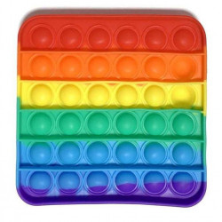 Pop-It Patrat Jucarie Finger Curcubeu