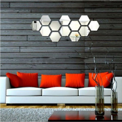 Oglinda Design Hexagon Acrilica Cristal & Diamant - Luxury Home - 18 cm - 1 bucata