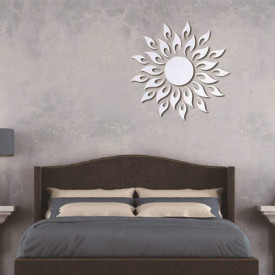 Set Oglinzi Design 3D SILVER SUN MyStyle® - Oglinzi Decorative Acrilice Luxury Home 27 buc/set