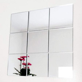 Set Oglinzi Design Patrat Silver - Oglinzi Decorative Acrilice Luxury Home 10 bucati/set