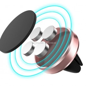 Suport auto magnetic gold pentru telefoane mobile, prindere la ventilatie !