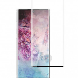 Folie de sticla pentru Samsung Galaxy Note 10, cu margini colorate Negru