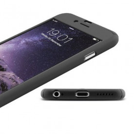 Husa Apple iPhone 6/6S, FullBody Elegance Luxury Black, acoperire completa 360 grade cu folie de sticla gratis