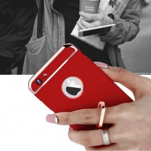 Husa Apple iPhone 7, Elegance Luxury 3in1 Ring Red