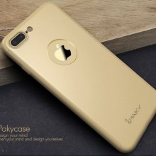Husa Apple iPhone 7 Plus, FullBody Elegance Luxury iPaky Gold, acoperire completa 360 grade cu folie de sticla gratis