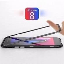 Husa Apple iPhone 7 PLUS Magnetica 360 grade Negru, Perfect FIt cu spate de sticla securizata premium