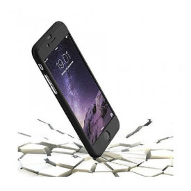 Husa Apple iPhone 8, FullBody Elegance Luxury Black, acoperire completa 360 grade cu folie de sticla gratis