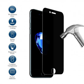 Husa Apple iPhone 8 Magnetica cu spate din sticla securizata si folie privacy pentru ecran, Perfect Fit
