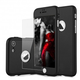 Husa Apple iPhone 8 Plus, FullBody Elegance Luxury Negru, acoperire completa 360 grade cu folie de sticla gratis