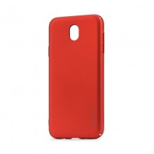 Husa Samsung Galaxy J7 2017, FullBody Elegance Luxury Red, acoperire completa 360 grade cu folie de sticla gratis