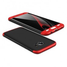 Husa Samsung Galaxy S7 Edge, FullBody 360° 3in1 Negru-Rosu