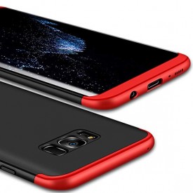 Husa Samsung Galaxy S8, FullBody 360° 3in1 Negru-Rosu