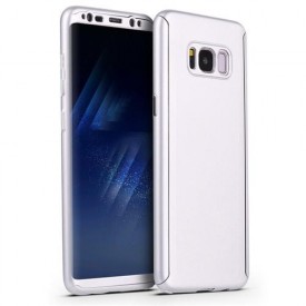Husa Samsung Galaxy S9 Plus, FullBody Elegance Luxury Argintiu, acoperire completa 360 grade cu folie de protectie gratis