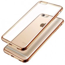 Pachet Husa ELEGANCE LUXURY pentru Apple Iphone 6 / Apple Iphone 6S PLACATA AURIU (ELECTROPLATING GOLD) cu folie de protectie gratis