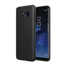 Pachet husa Elegance Luxury Slim Antisoc Black pentru Samsung Galaxy S8 Plus cu folie de sticla Clear gratis !