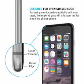 Pachet husa Elegance Luxury tip oglinda Silver pentru Apple Iphone 6 / Apple Iphone 6S cu folie de sticla gratis !